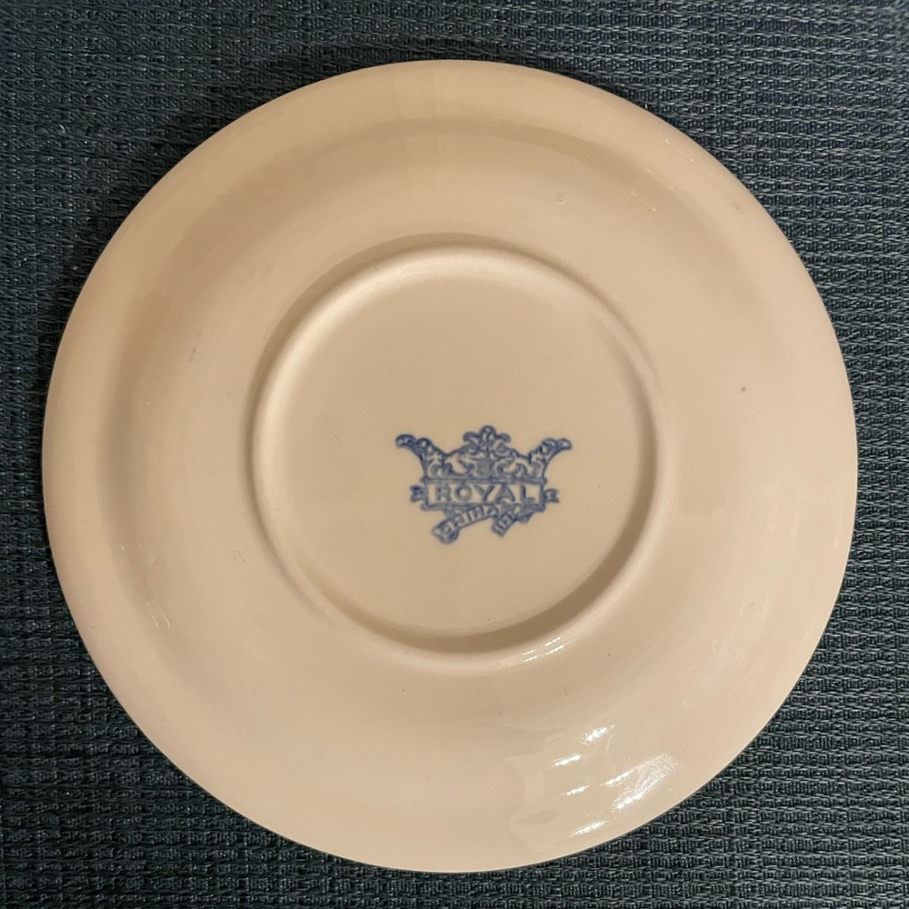 Royal China Windmill Bread Plate, Cobalt Blue & White, USA Vintage - Picture 2 of 3